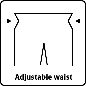 Adjustable waist trousers