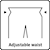 Adjustable waist trousers