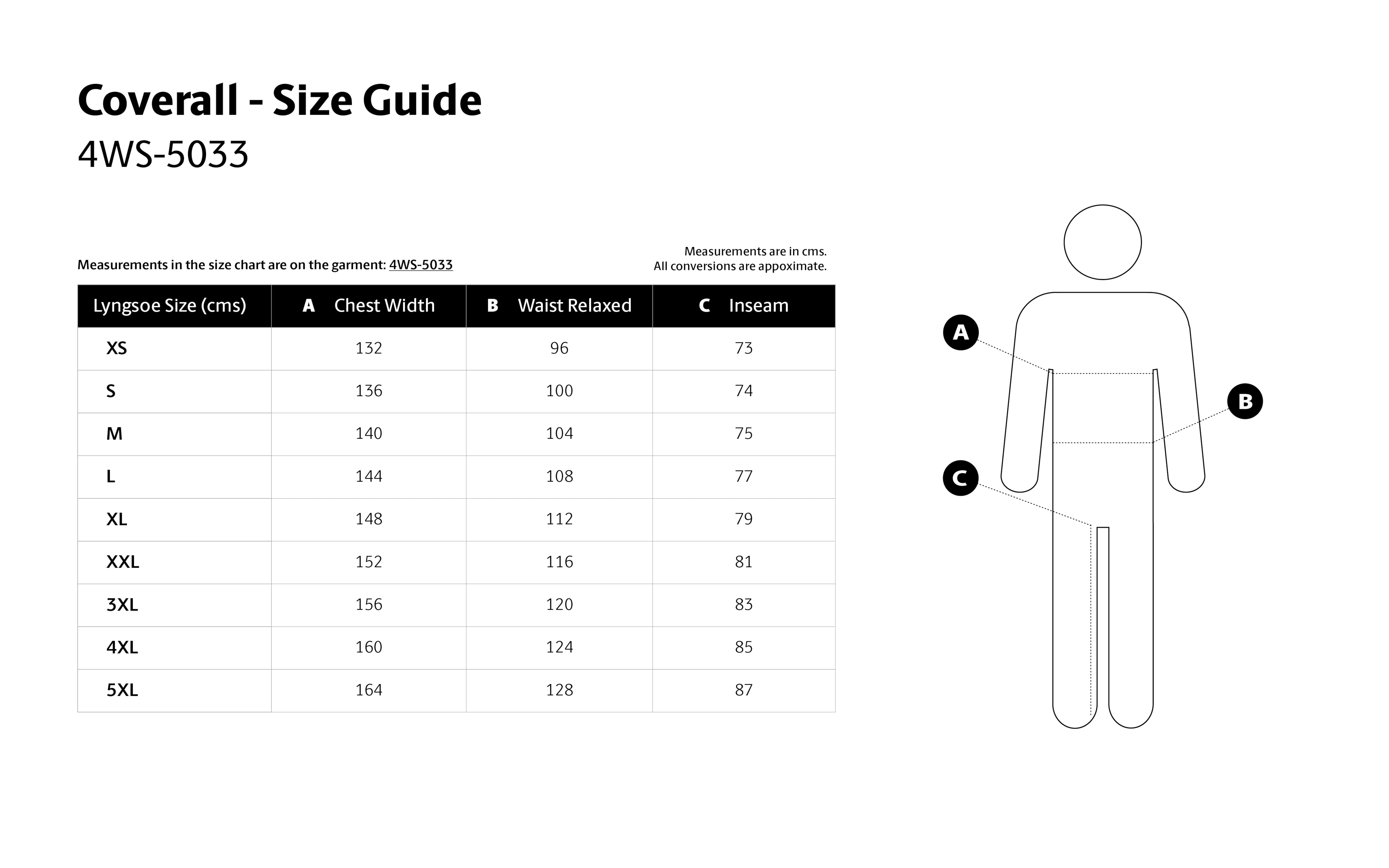 Størrelsesguide
