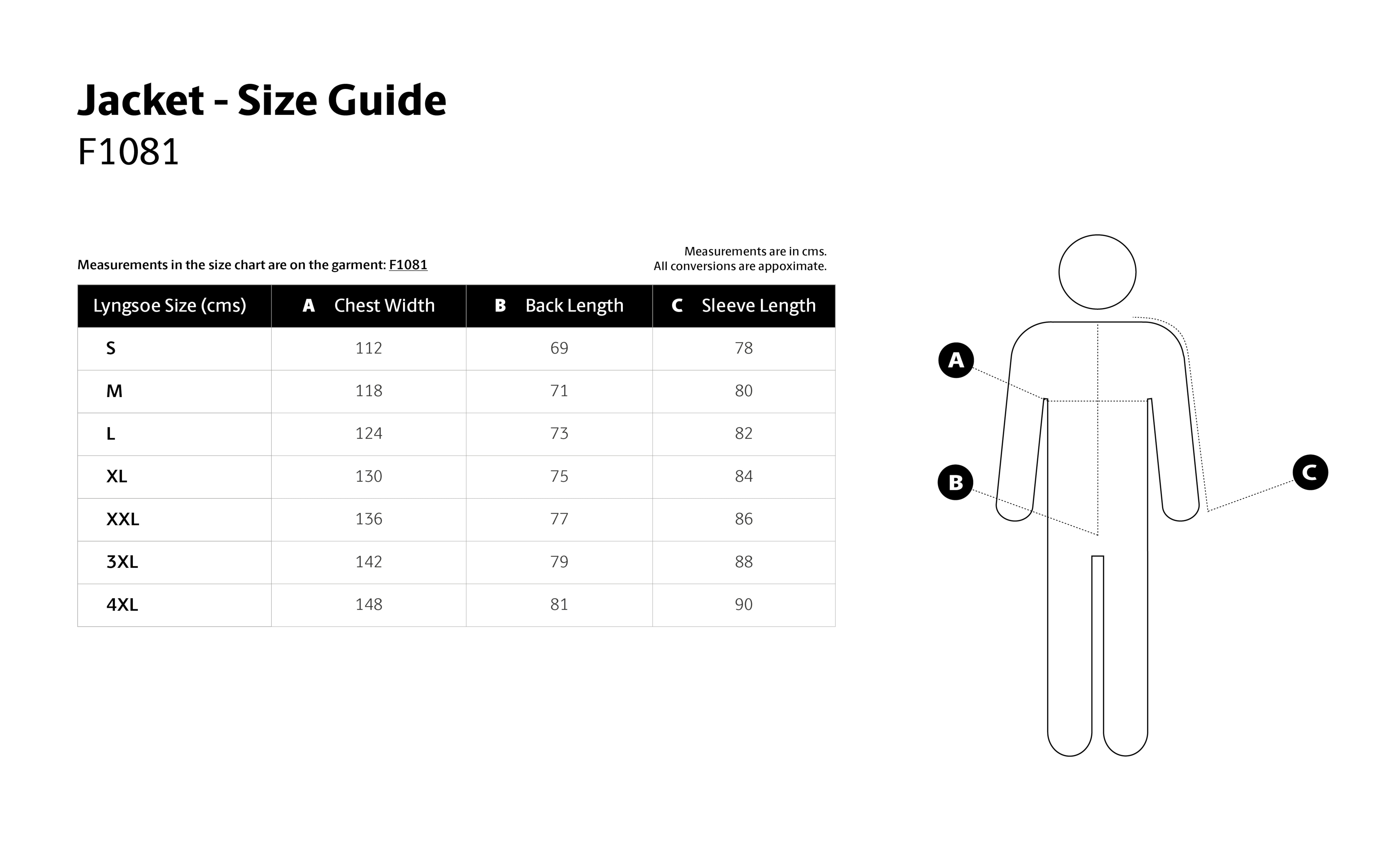 Størrelsesguide
