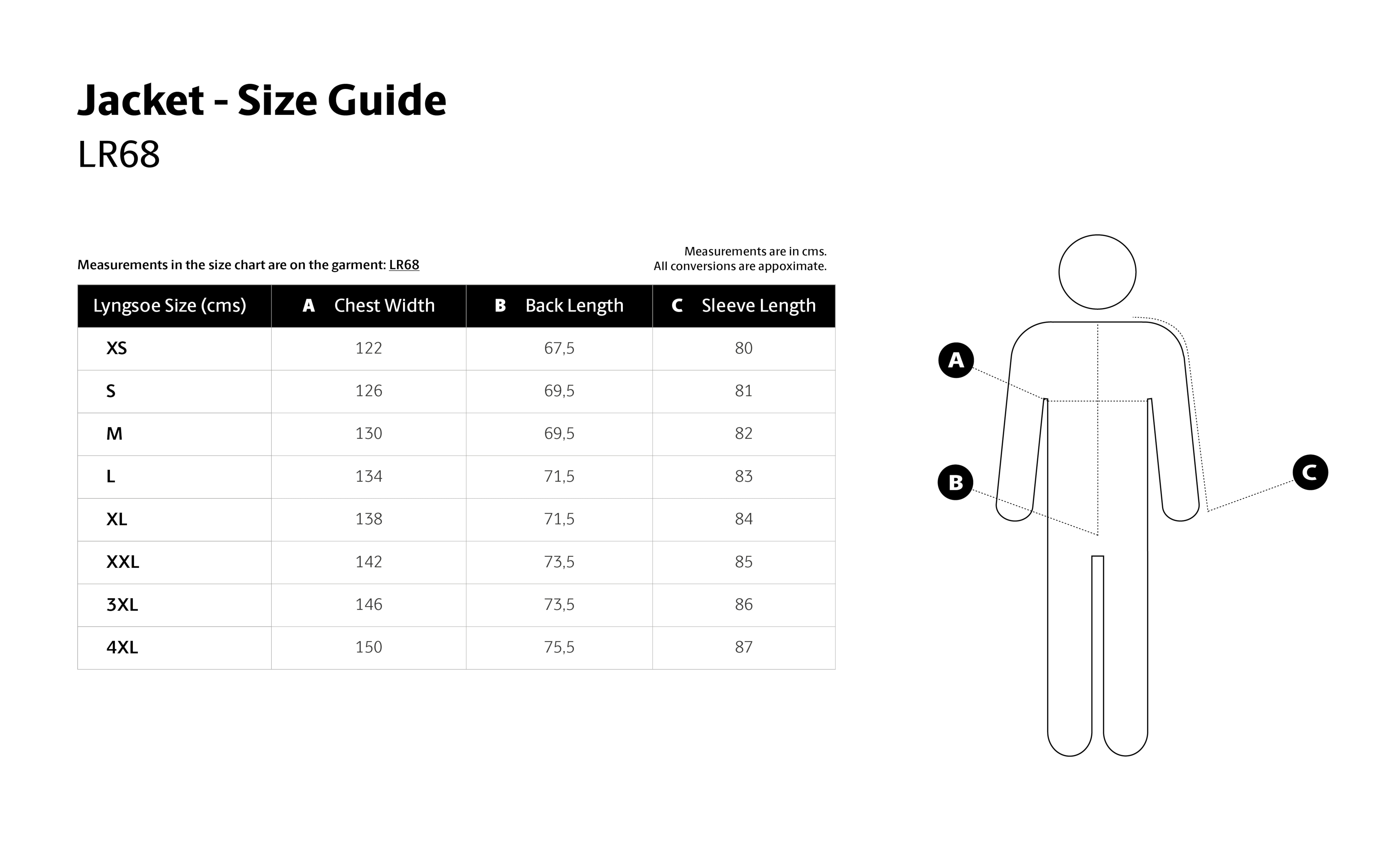 Størrelsesguide